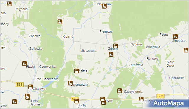 mapa Huta gmina Lubowidz, Huta gmina Lubowidz na mapie Targeo