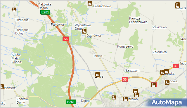 mapa Izbice, Izbice na mapie Targeo