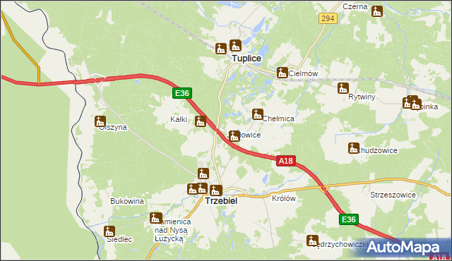 mapa Jagłowice, Jagłowice na mapie Targeo