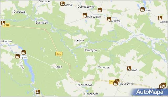 mapa Jamrzyno, Jamrzyno na mapie Targeo