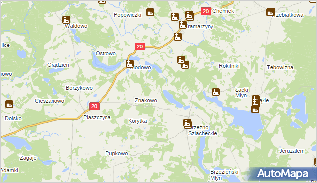 mapa Janowo gmina Lipnica, Janowo gmina Lipnica na mapie Targeo