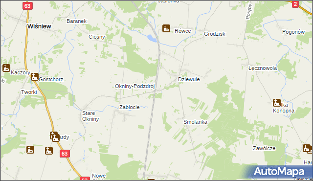 mapa Januszówka gmina Zbuczyn, Januszówka gmina Zbuczyn na mapie Targeo