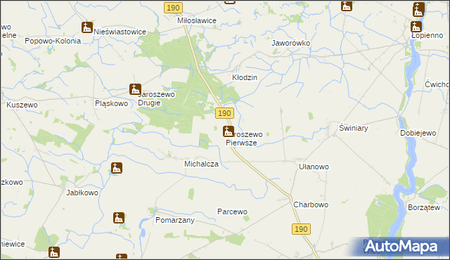 mapa Jaroszewo Pierwsze, Jaroszewo Pierwsze na mapie Targeo