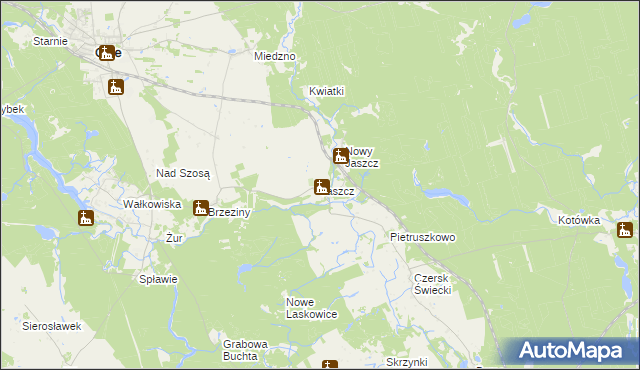 mapa Jaszcz, Jaszcz na mapie Targeo