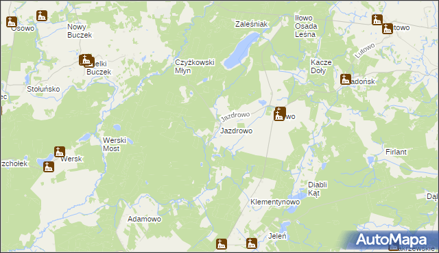 mapa Jazdrowo, Jazdrowo na mapie Targeo