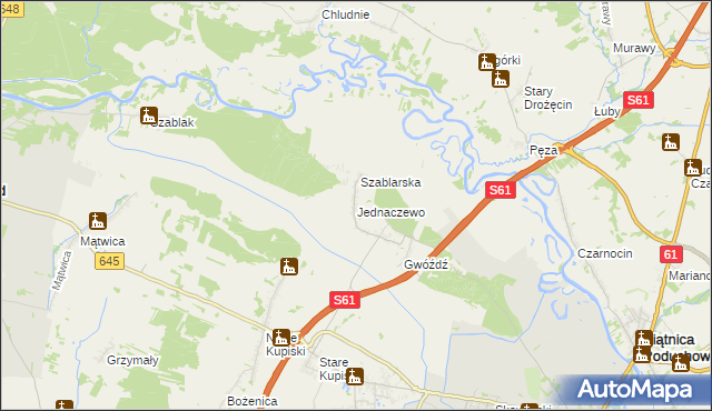 mapa Jednaczewo, Jednaczewo na mapie Targeo