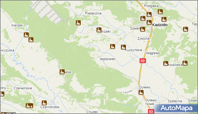 mapa Jeglijowiec, Jeglijowiec na mapie Targeo