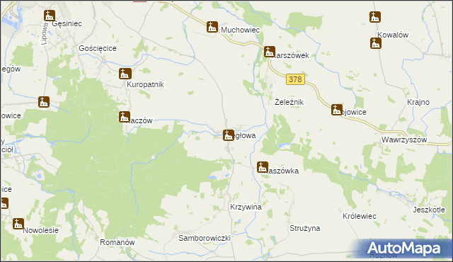 mapa Jegłowa, Jegłowa na mapie Targeo