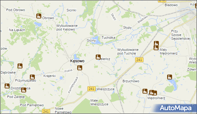 mapa Jeleńcz gmina Kęsowo, Jeleńcz gmina Kęsowo na mapie Targeo