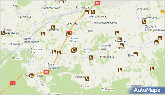 mapa Jelenia Góra gmina Sokółka, Jelenia Góra gmina Sokółka na mapie Targeo