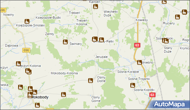 mapa Jeruzale, Jeruzale na mapie Targeo