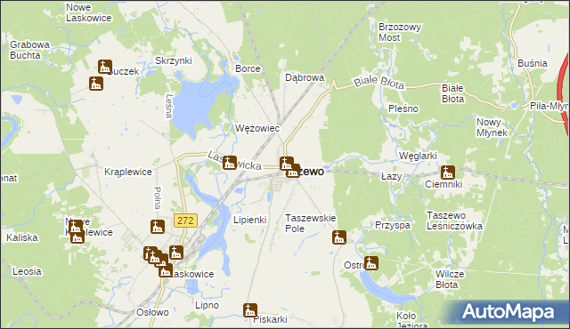 mapa Jeżewo powiat świecki, Jeżewo powiat świecki na mapie Targeo