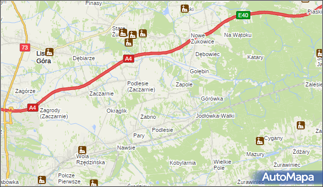 mapa Jodłówka gmina Tarnów, Jodłówka gmina Tarnów na mapie Targeo