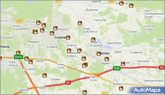 mapa Józefin gmina Halinów, Józefin gmina Halinów na mapie Targeo