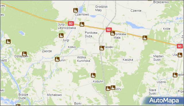 mapa Józefowo gmina Goworowo, Józefowo gmina Goworowo na mapie Targeo