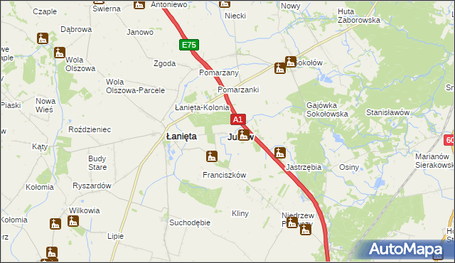 mapa Juków, Juków na mapie Targeo