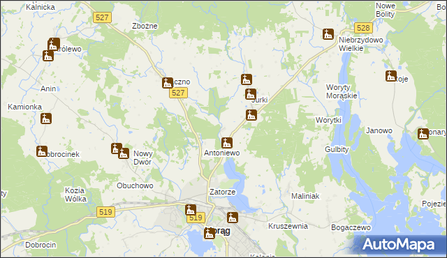 mapa Jurecki Młyn, Jurecki Młyn na mapie Targeo