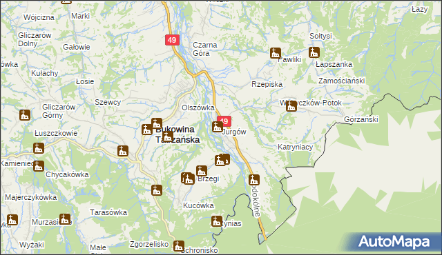 mapa Jurgów, Jurgów na mapie Targeo