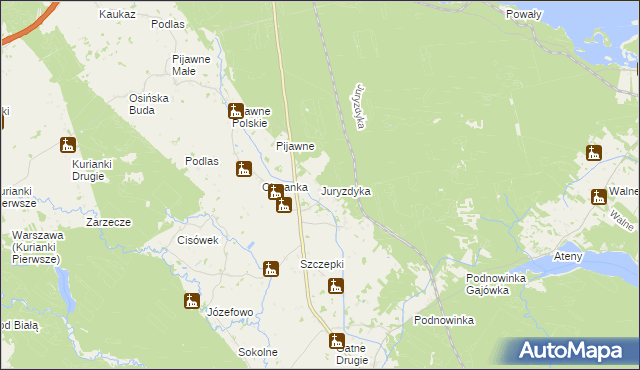 mapa Juryzdyka, Juryzdyka na mapie Targeo