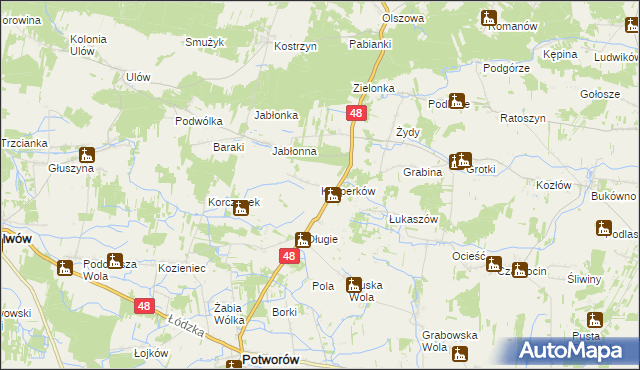 mapa Kacperków, Kacperków na mapie Targeo