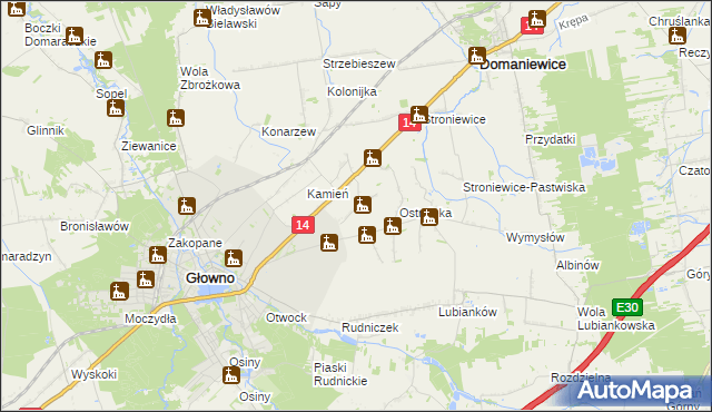 mapa Kadzielin, Kadzielin na mapie Targeo