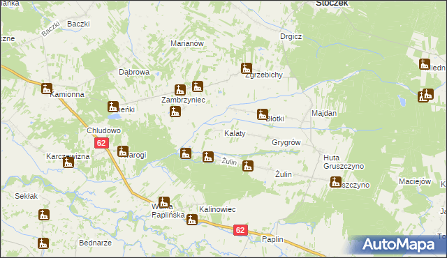 mapa Kalaty, Kalaty na mapie Targeo