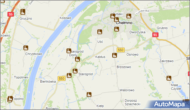 mapa Kałdus, Kałdus na mapie Targeo