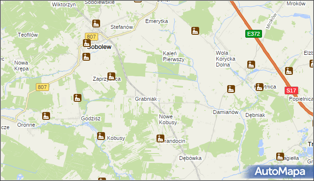 mapa Kaleń Drugi, Kaleń Drugi na mapie Targeo