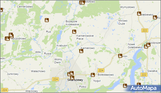 mapa Kamierowo, Kamierowo na mapie Targeo