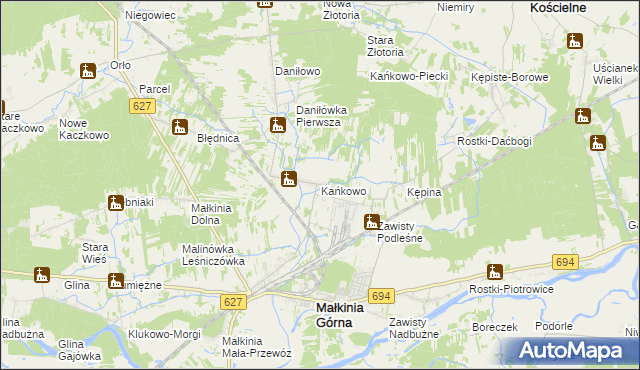 mapa Kańkowo, Kańkowo na mapie Targeo