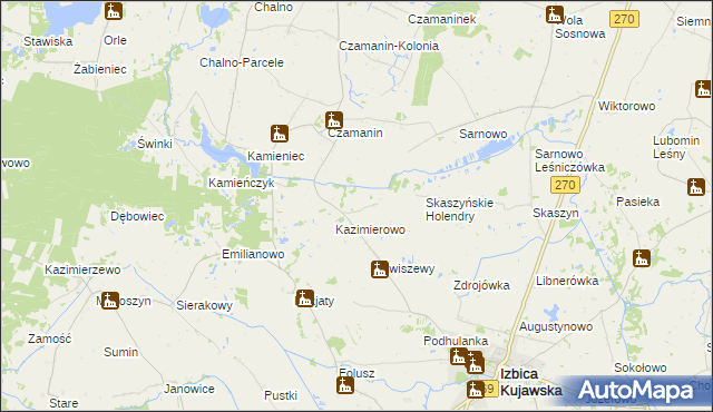 mapa Karczówek gmina Topólka, Karczówek gmina Topólka na mapie Targeo