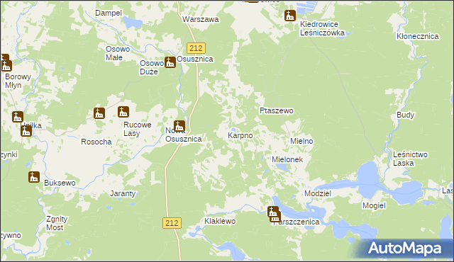 mapa Karpno gmina Lipnica, Karpno gmina Lipnica na mapie Targeo