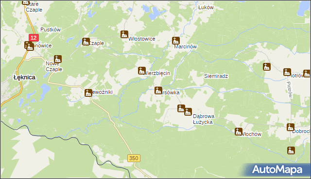mapa Karsówka, Karsówka na mapie Targeo