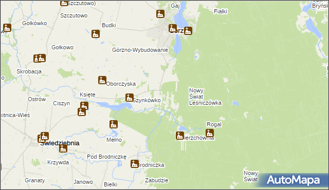 mapa Karw gmina Górzno, Karw gmina Górzno na mapie Targeo