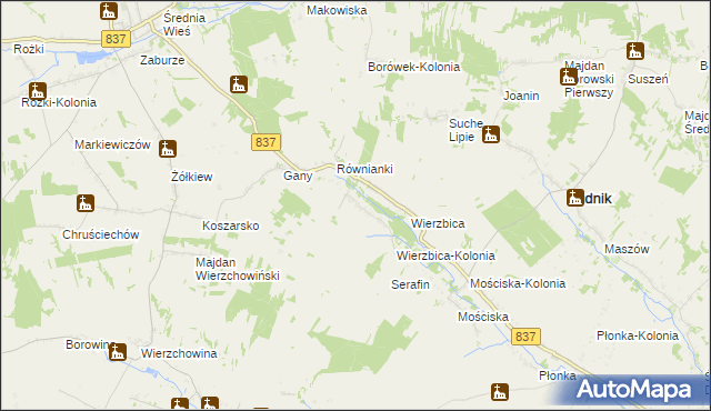 mapa Kaszuby, Kaszuby na mapie Targeo