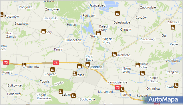 mapa Kąty Nowe, Kąty Nowe na mapie Targeo