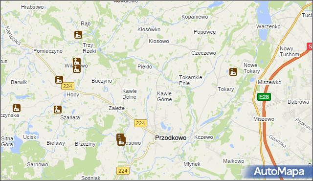 mapa Kawle Górne, Kawle Górne na mapie Targeo