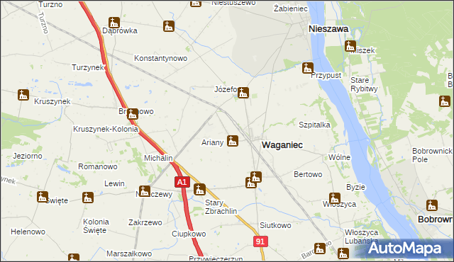 mapa Kaźmierzyn, Kaźmierzyn na mapie Targeo