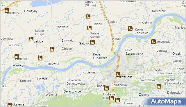 mapa Kępa Lubawska, Kępa Lubawska na mapie Targeo