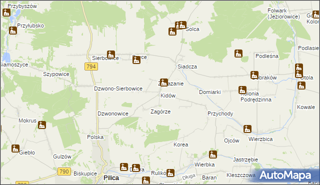 mapa Kidów, Kidów na mapie Targeo