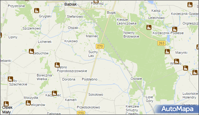 mapa Kiejsze, Kiejsze na mapie Targeo