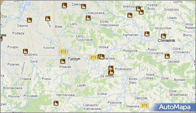 mapa Kielnarowa, Kielnarowa na mapie Targeo