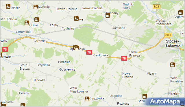 mapa Kienkówka, Kienkówka na mapie Targeo