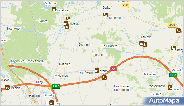 mapa Kierzenko, Kierzenko na mapie Targeo