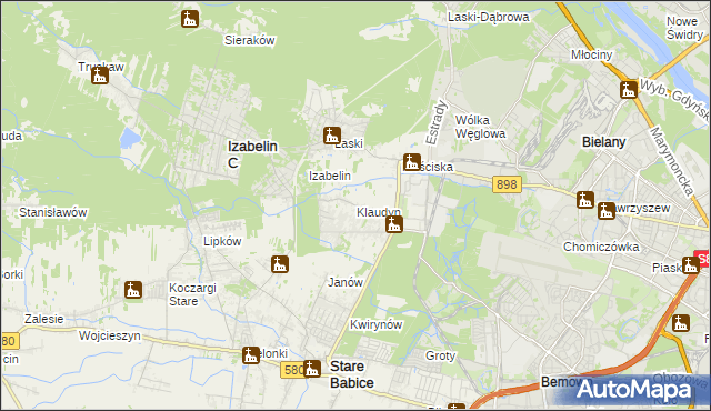 mapa Klaudyn, Klaudyn na mapie Targeo