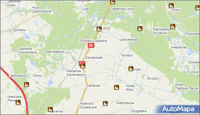 mapa Kleniew, Kleniew na mapie Targeo
