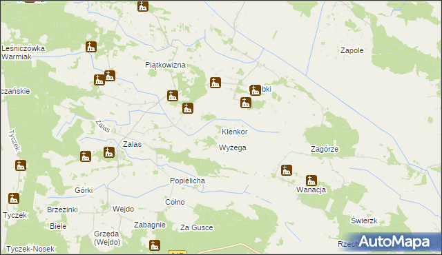 mapa Klenkor, Klenkor na mapie Targeo