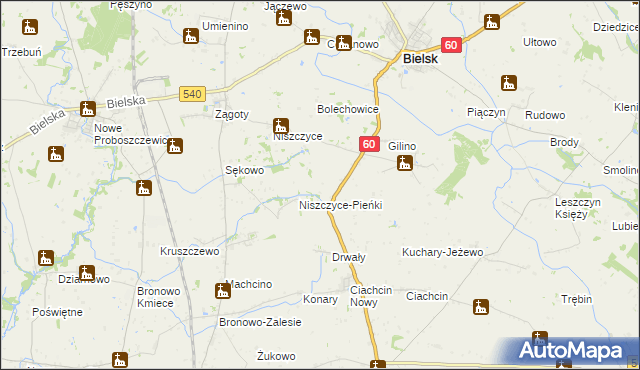 mapa Kłobie, Kłobie na mapie Targeo