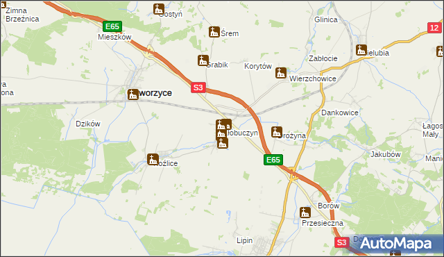 mapa Kłobuczyn, Kłobuczyn na mapie Targeo