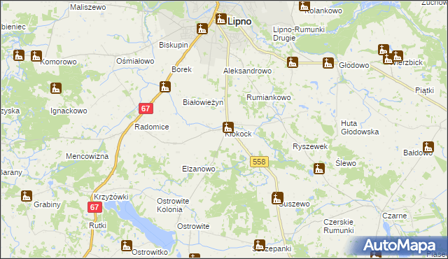 mapa Kłokock, Kłokock na mapie Targeo